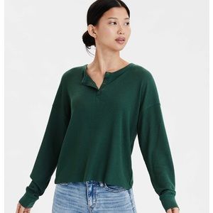 AE Long Sleeve Henley Shirt